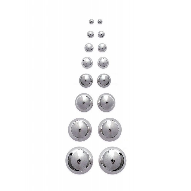 Boucles d'oreilles puces boules argent 