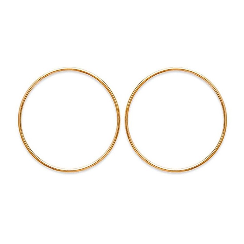 Créoles grands cercles évidés plaqué or