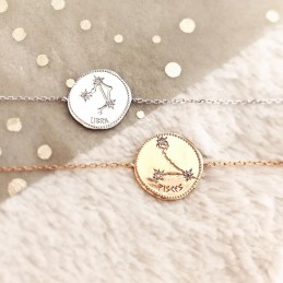 Bracelet constellation de zodiaque argent zirconium