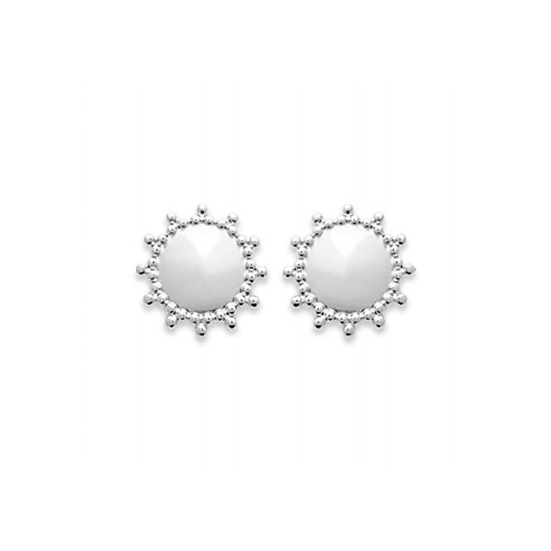 Boucles d'oreilles puces argent soleil