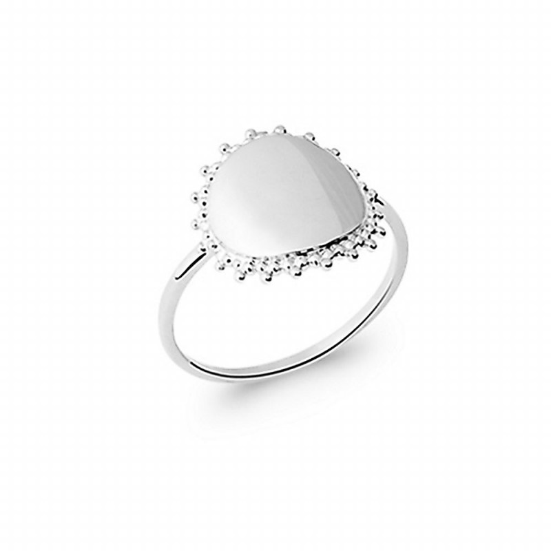 Bague argent en forme de soleil