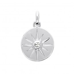 Pendentif médaille étoile argent