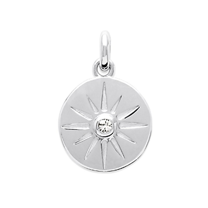 Pendentif argent médaille étoile