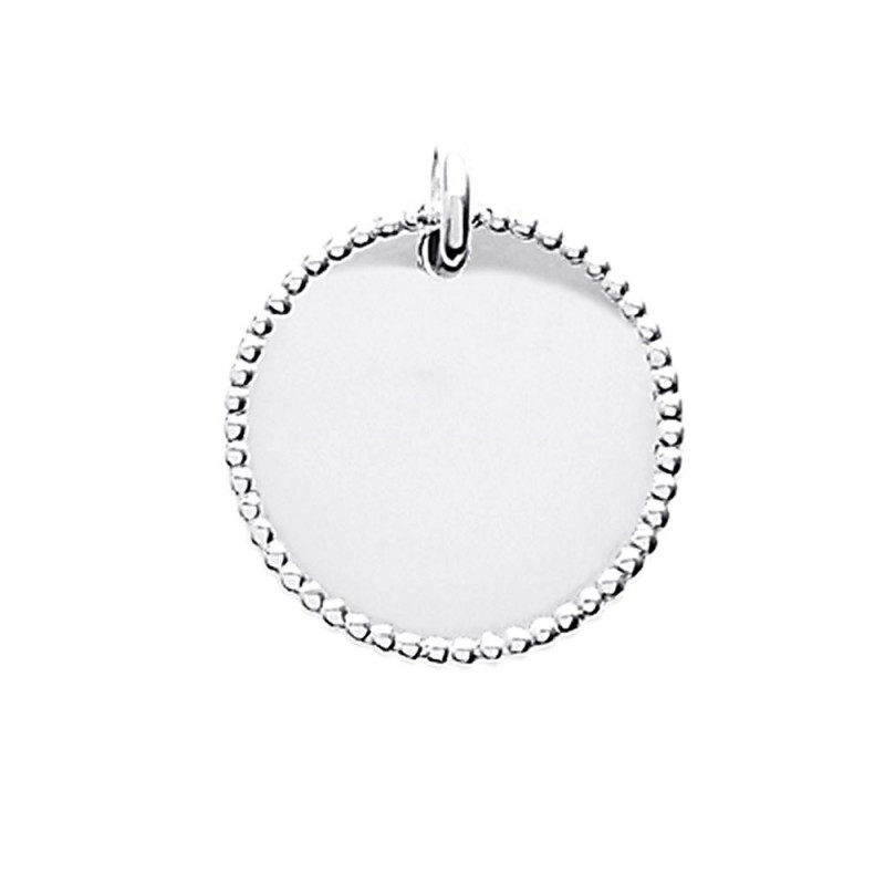 Pendentif personnalisé médaille gravée argent