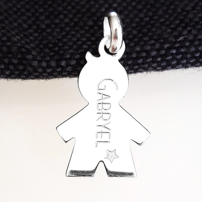 Pendentif petit garçon argent 15 mm