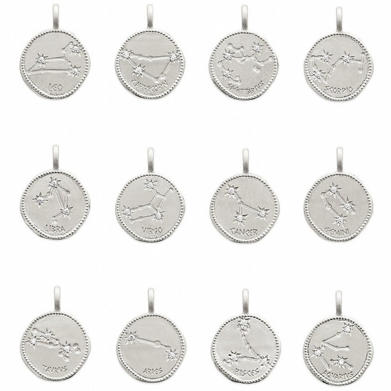 Pendentif argent médaille constellation