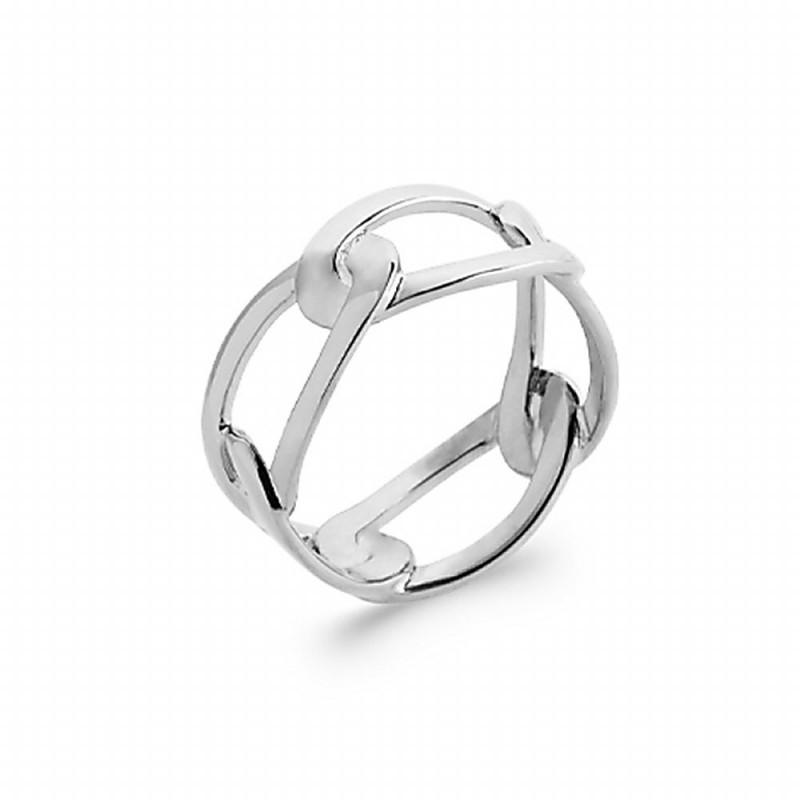 Bague argent 925 maillons rectangulaires