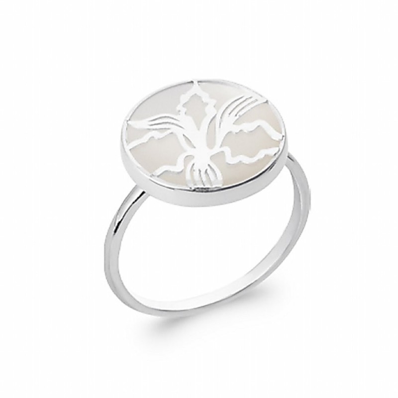 Bague argent 925 nacre