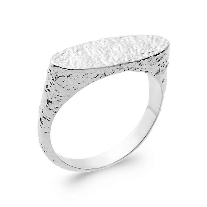 Bague originale argent 925 martelée