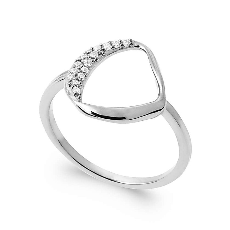 Bague argent 925 anneau zirconium