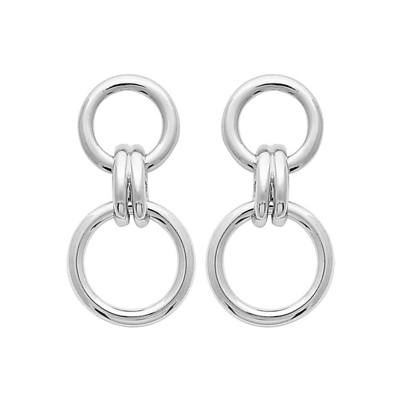 Boucles d'oreilles pendantes argent massif 925