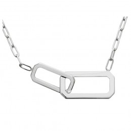 Collier argent 925 maille rectangulaire