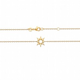 Bracelet plaqué or étoile polaire