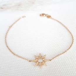 Bracelet plaqué or étoile polaire pour femme